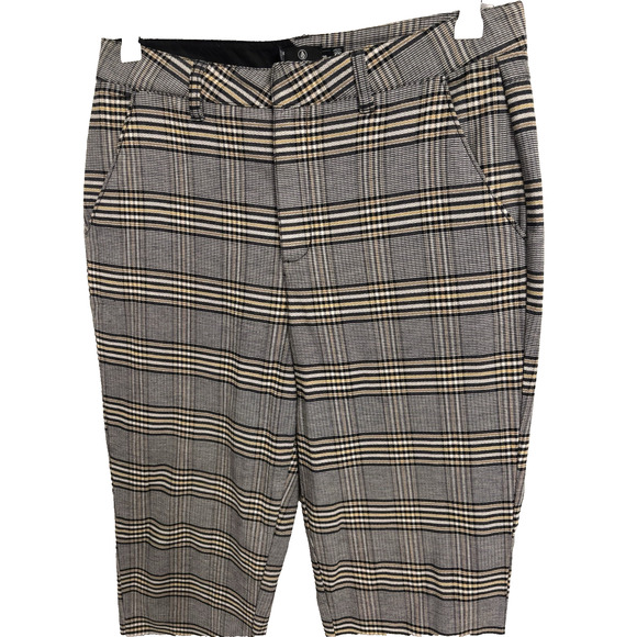 Volcom True To This Women's 28 Plaid Skater Trousers Pants Urban Streetwear - Picture 2 of 9